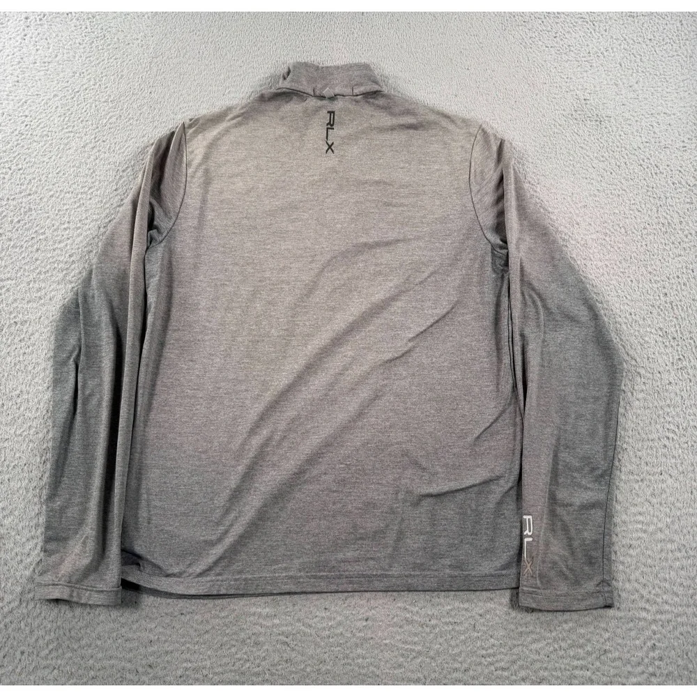 RLX Ralph Lauren Sweatshirt Men Small Gray Performance Quarter Zip Long Sleeve